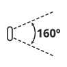 Pictogramme angle 160°