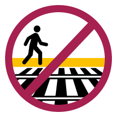 interdiction de traverser la ligne jaune