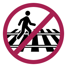 interdiction de marcher sur la voie ferrée