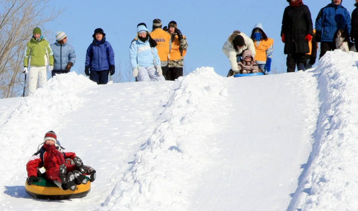 La butte à glisser du parc de L’Île-Lebel à Repentigny