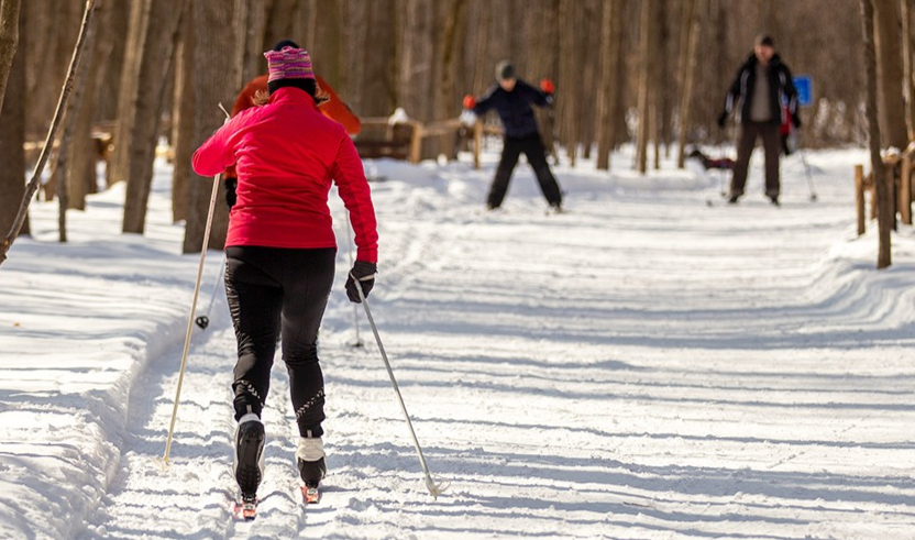 Fondeurs sur l’une des pistes du Centre