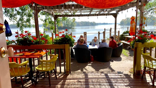 Terrace with a view of the water