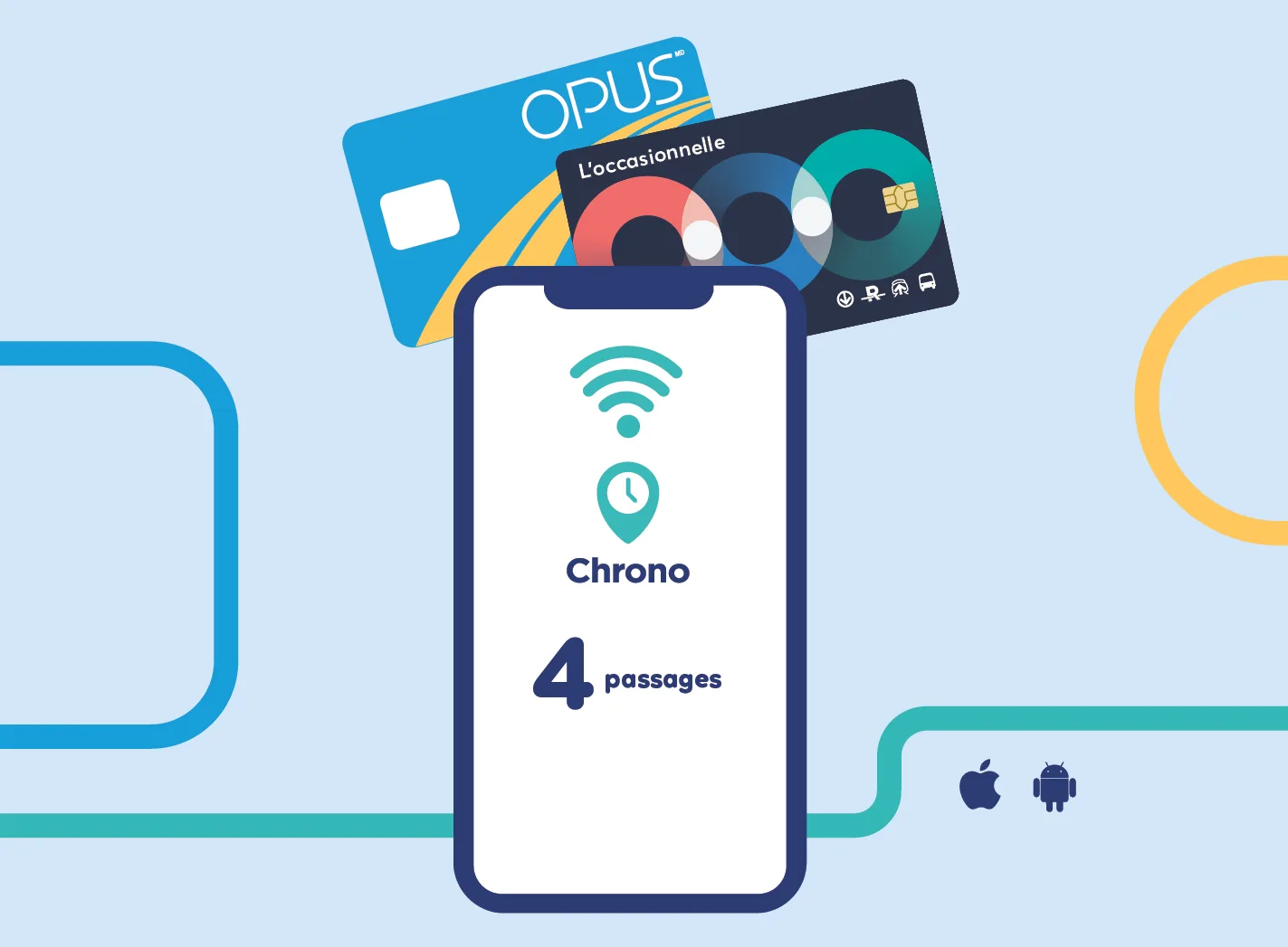 Recharger ses Cartes OPUS et Occasionnelle avec l’application Chrono
