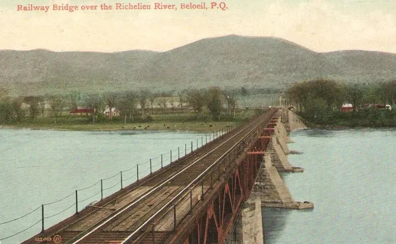 Ligne de train Mont-Saint-Hilaire en 1910