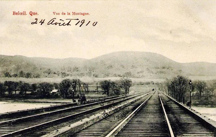 Ligne de train Mont-Saint-Hilaire en 1910