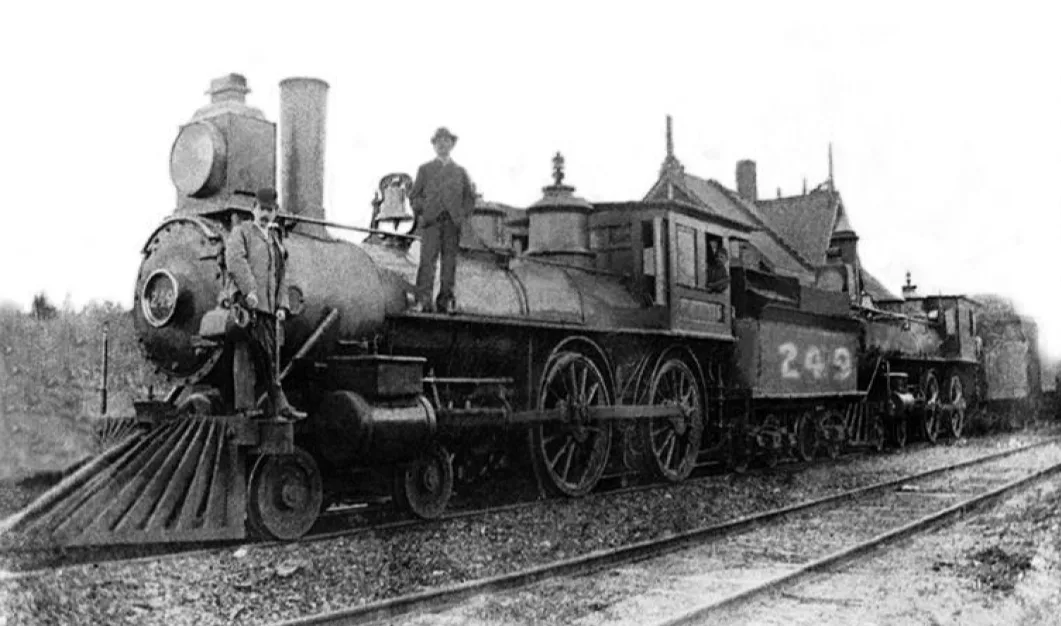 Premier train à circuler sur la ligne Saint-Jérôme en 1876.